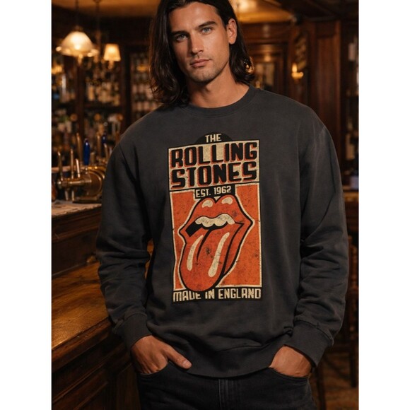 Rolling Stones H&M Other - H&M Rolling Stones Sweatshirt Tongue Logo Band Graphic Oversized